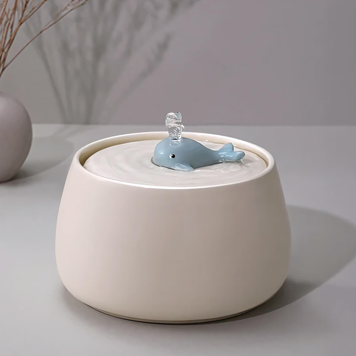 ミニくじらの噴水 自動給水器 セラミック製
