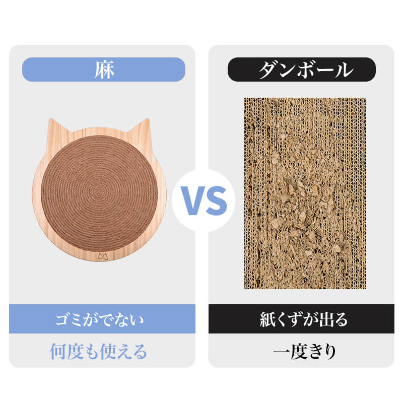 お掃除が簡単;綿やダンボール製と比べ、研ぎカスが落ちない。