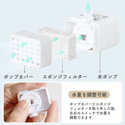 ミニくじらの噴水 自動給水器 セラミック製
