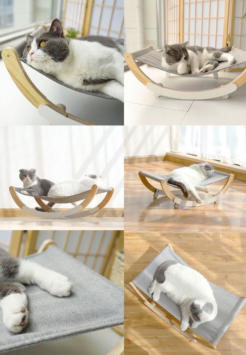 ゆらゆらにゃんモック【MEAO】 猫 ねこ ベッド おしゃれ かわいい 夏 